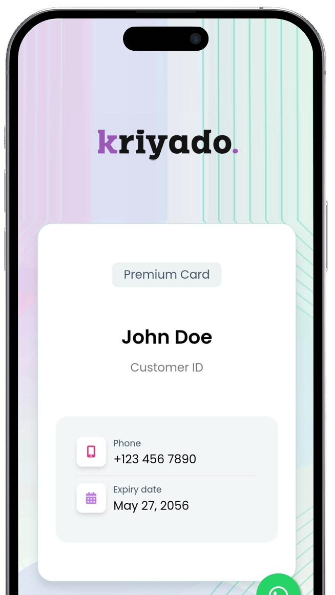 Kriyado Digital Wallet Application